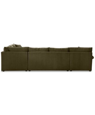 CLOSEOUT! Wrenley 138" 5-Pc. Fabric Modular Sleeper Chaise Sectional Sofa, Created for Macy's