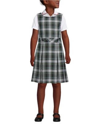 School Uniform Girls Plaid Jumper Top of Knee