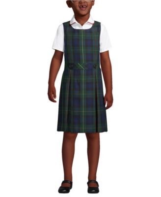 School Uniform Girls Plaid Jumper Top of Knee
