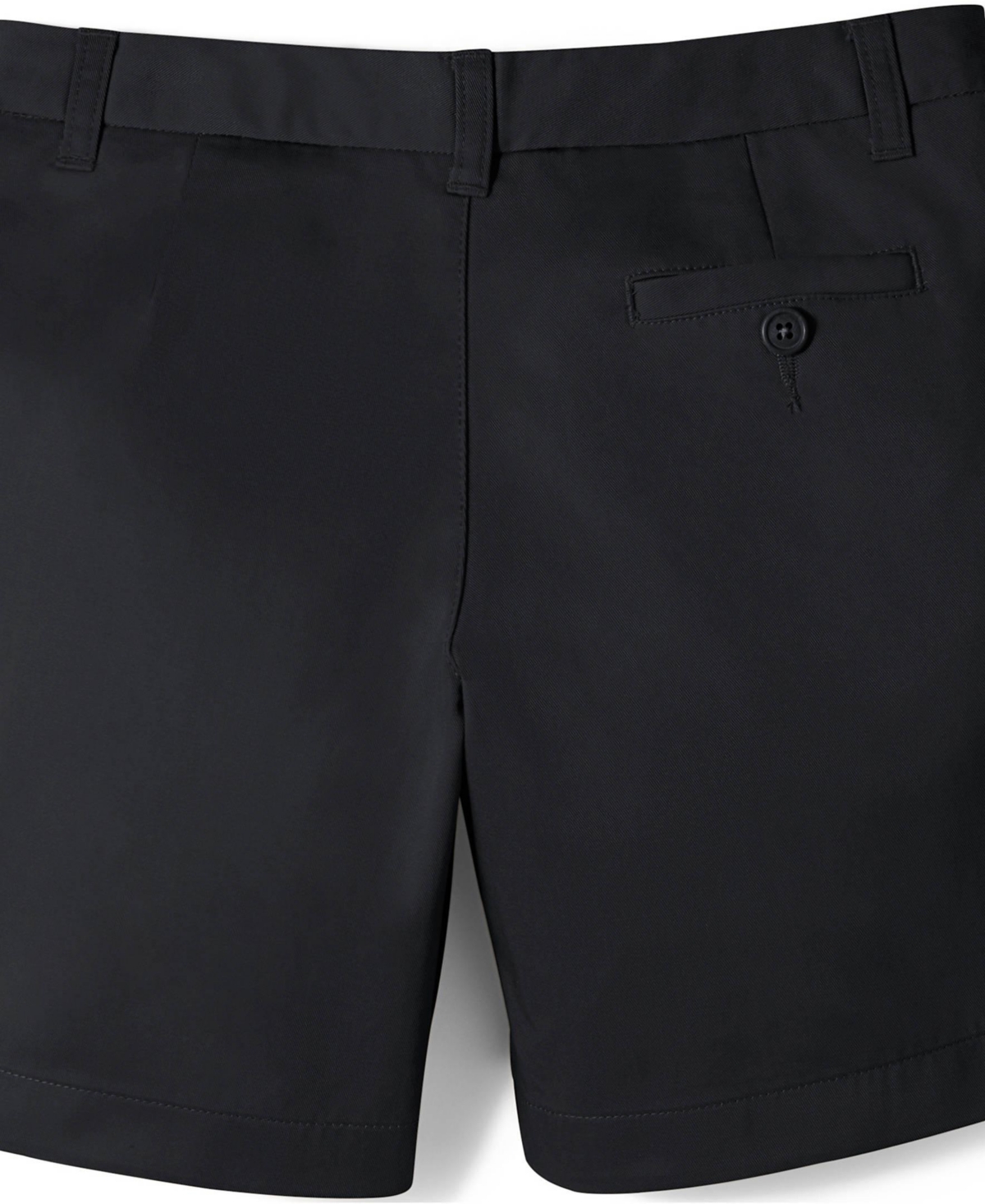 Lands' End Girls School Uniform Plain Front Blend Chino Shorts