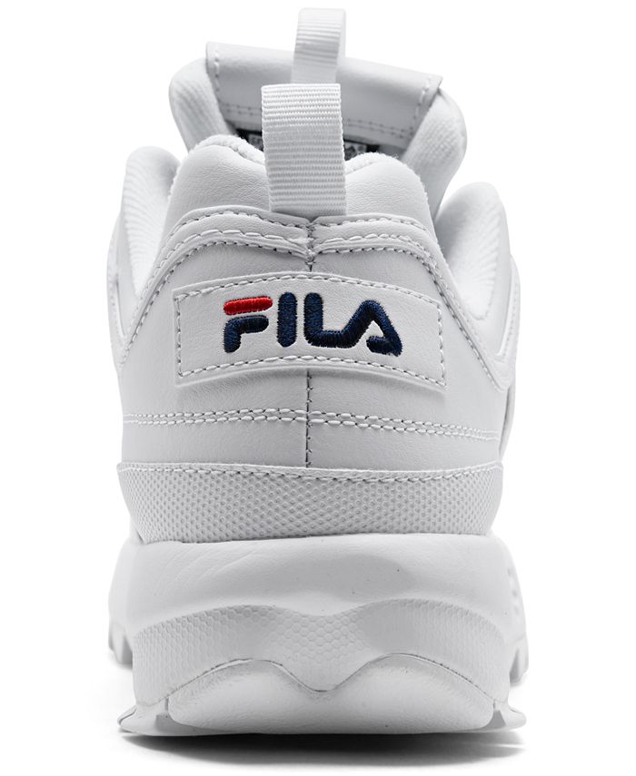 FILA Disruptor II Premium Women's White Patent Leather Sneakers Size 9