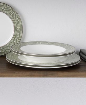 Infinity Green Platinum 4 Piece Soup Bowl Set 12 oz, Service for 4