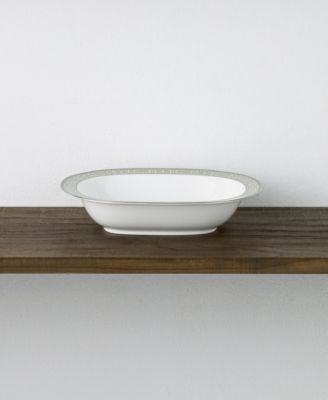 Infinity Green Platinum Oval Vegetable Bowl 24 Oz