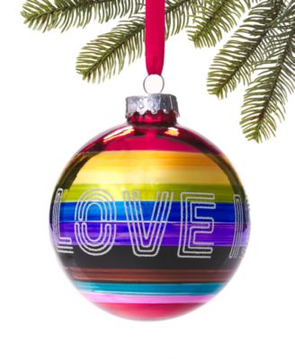 Holiday Lane - Love Is Love Rainbow Ball Ornament
