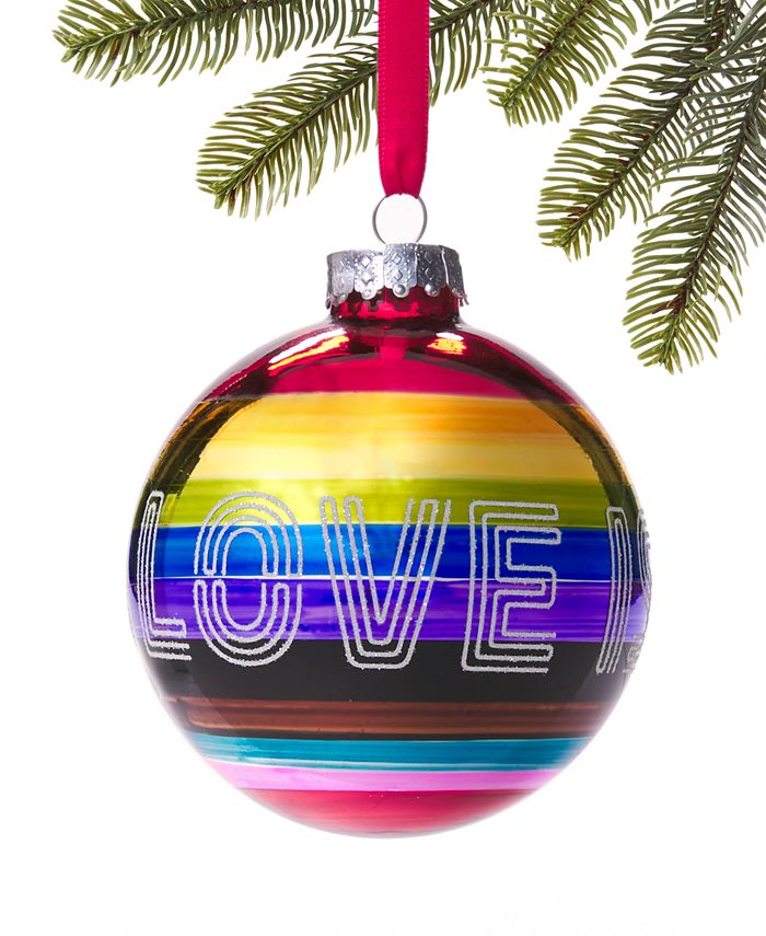 Holiday Lane Love Is Love Rainbow Ball Ornament, Created for Macy's ...