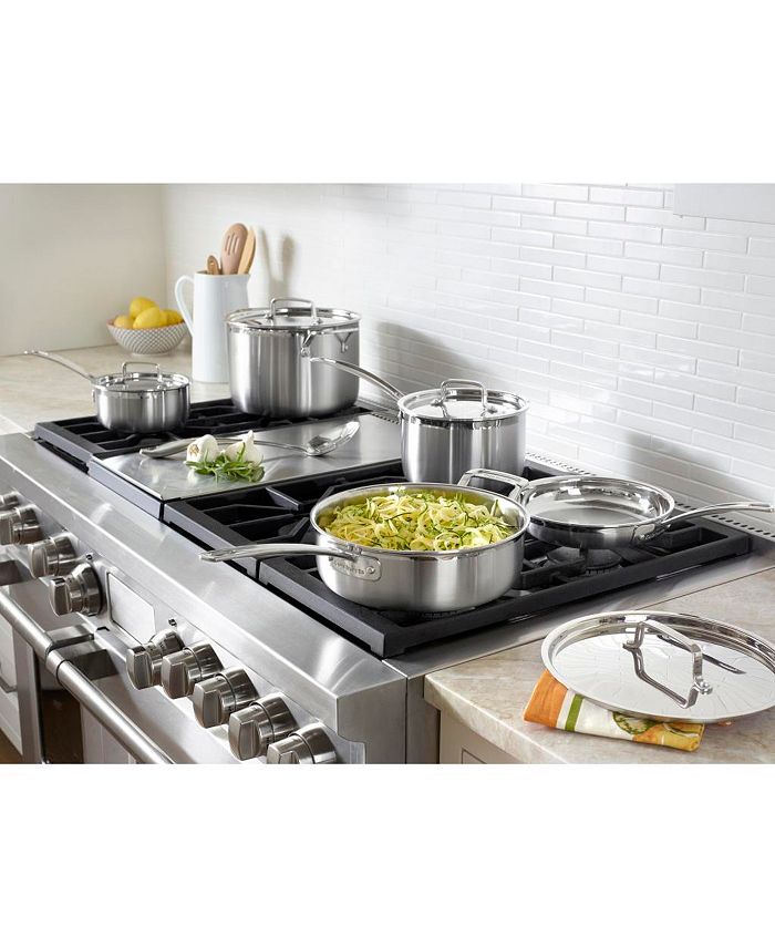 Cuisinart MCP-12N MultiClad Pro Stainless Steel 12-Piece Cookware Set  Silver 