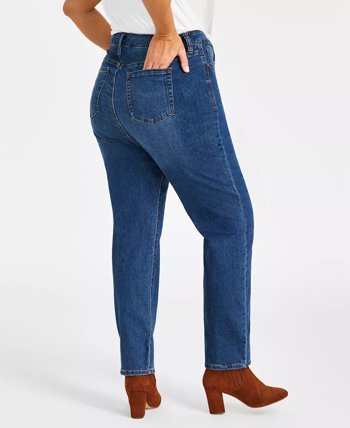 Plus Size High-Rise Straight-Leg Jeans - thumbnail 5