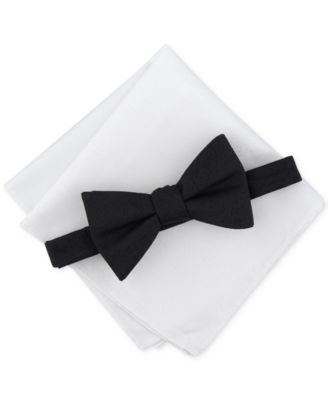 Bar III - Men's Cassina Vine Bow Tie & Pocket Square Set