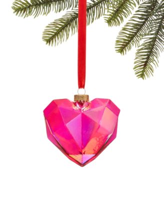 Holiday Lane - Electric Gems Pink Diamond Heart Ornament