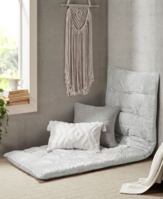 Edelia Poly Chenille Lounge Floor Pillow, 27 "x 74"