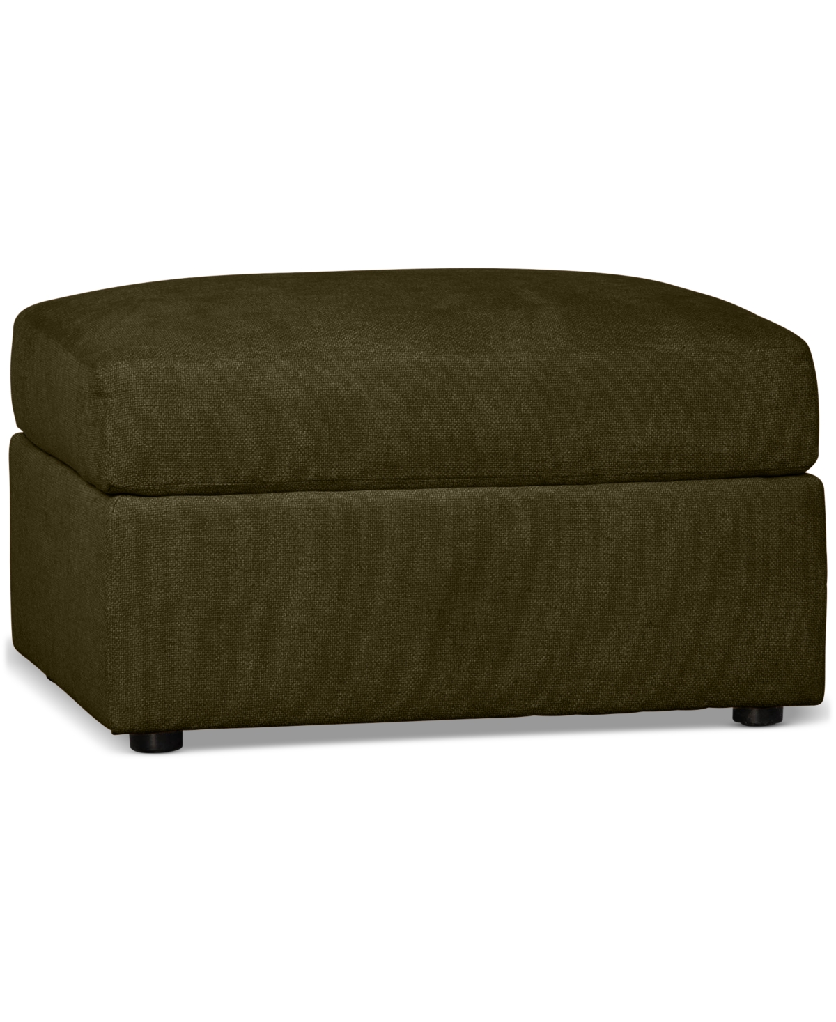 Furniture Wrenley 32" Fabric Ottoman, Created For Macy's In Olive