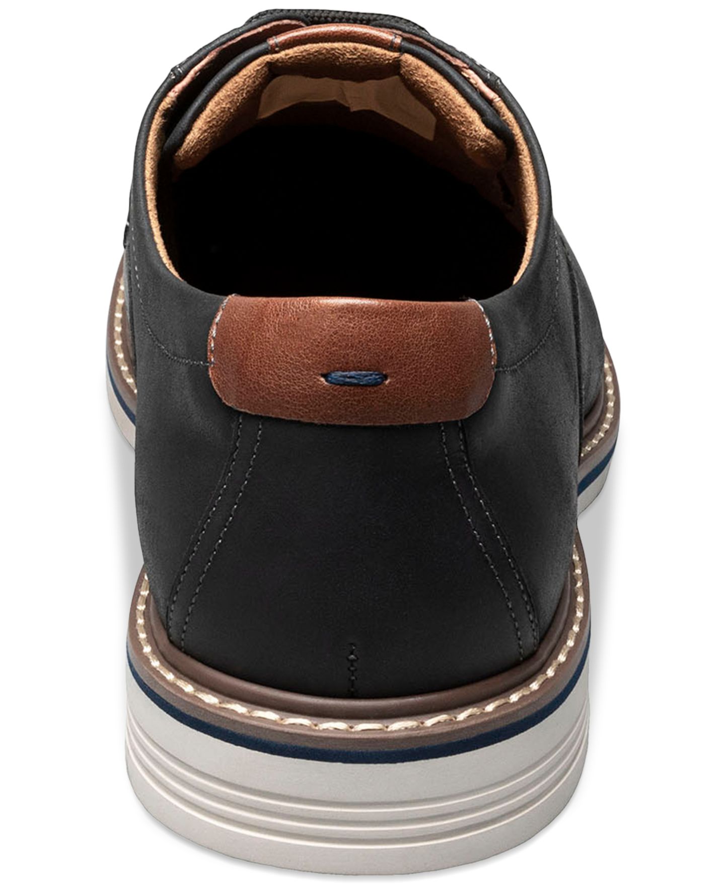 Мужские туфли Florsheim Norfolk Leather Plain Toe Oxford, цвет: Чёрный — фото 3