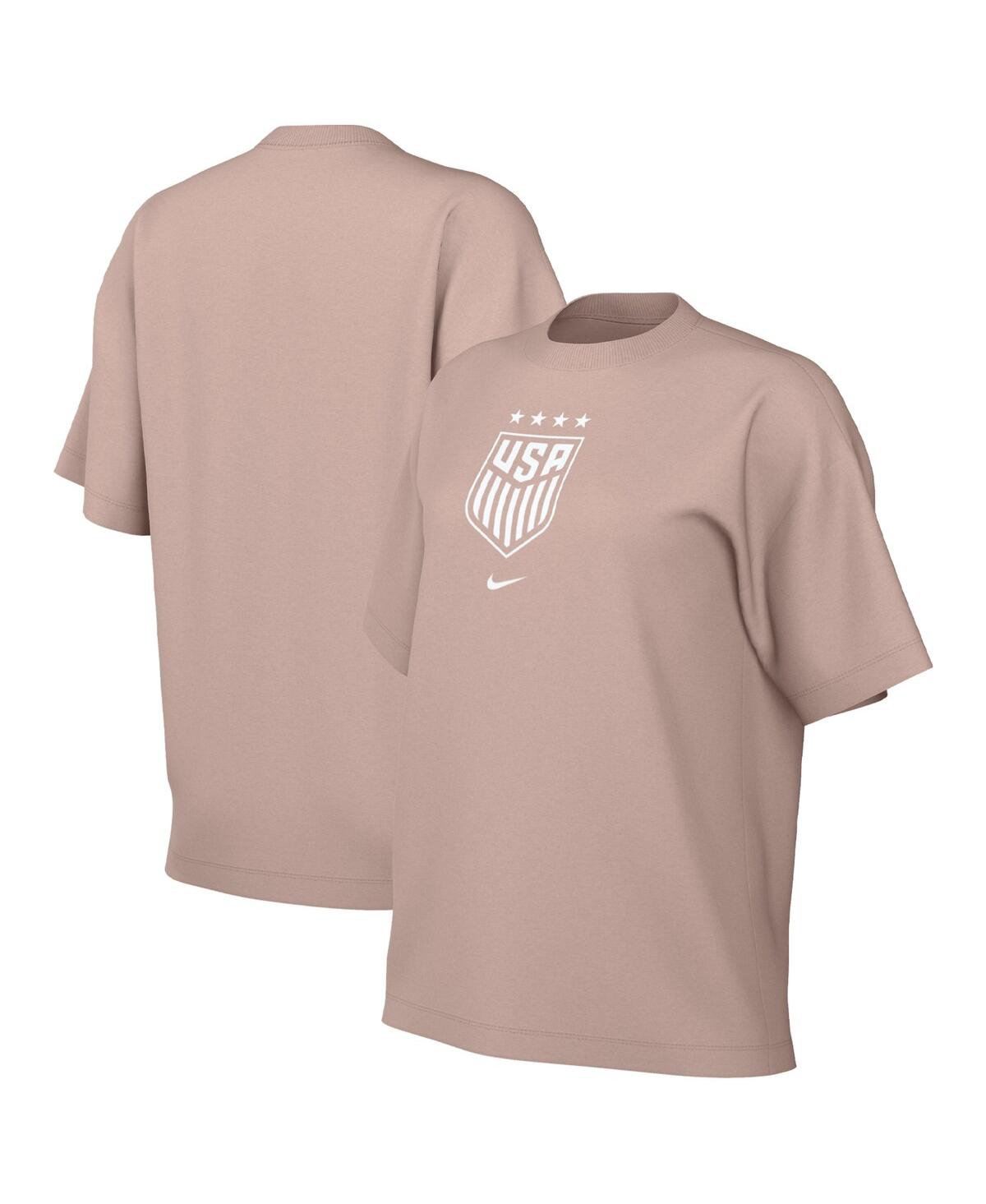 Women's Nike Tan Uswnt Crest T-shirt - Tan
