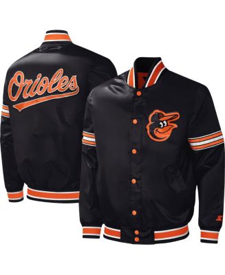Veste Letterman Baltimore Orioles Satin Noir - Personnalisable - Unisexe