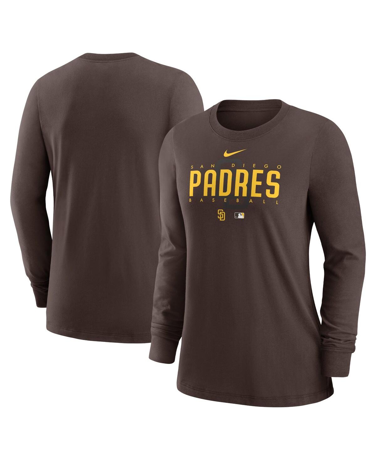 Nike Women's  Brown San Diego Padres Authentic Collection Legend Performance Long Sleeve T-shirt