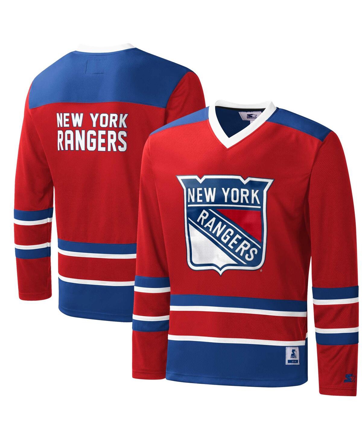 NVL: ReWork Embroidered Logo New York Rangers Starter Jersey (M