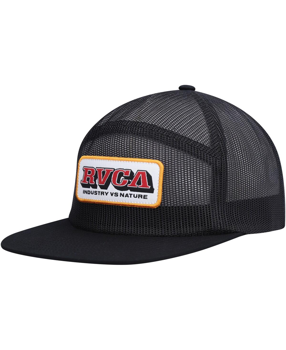 Shop Rvca Men's  Black Jamie Trucker Snapback Hat