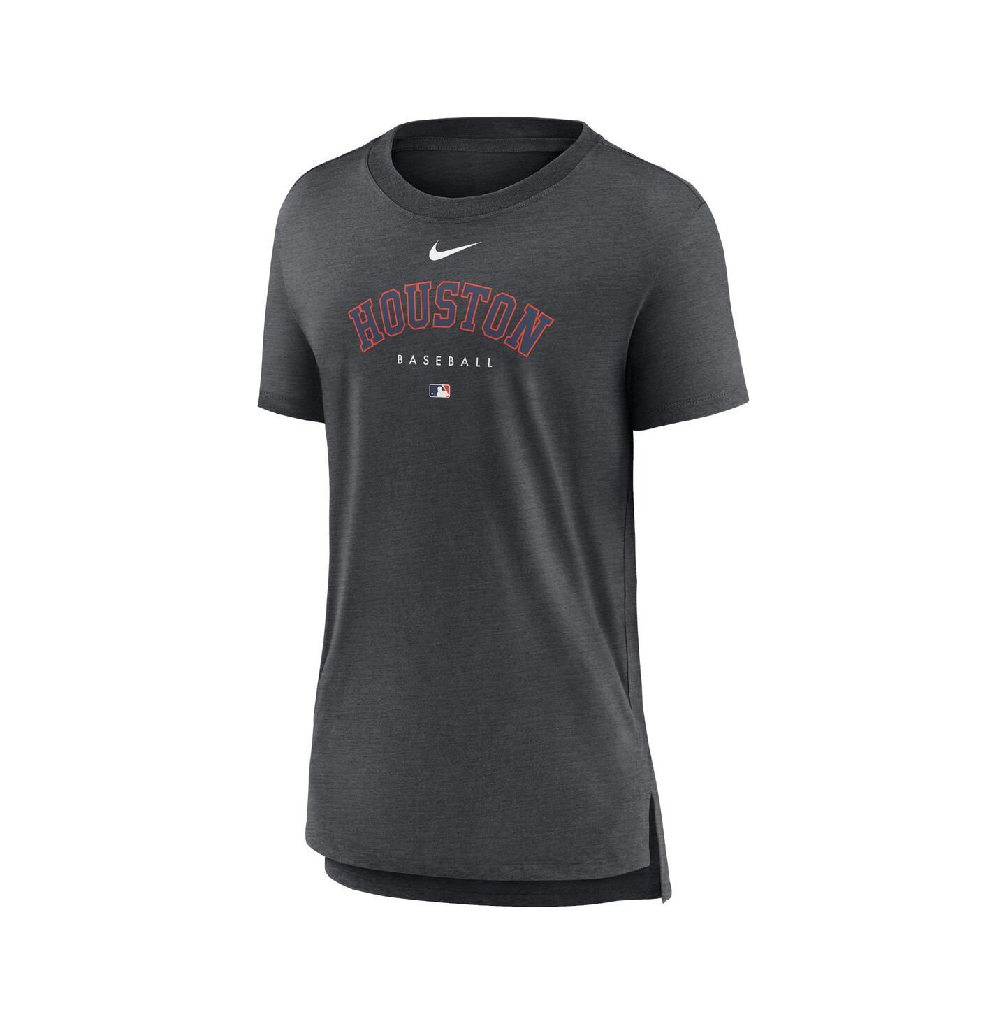 Женская футболка Nike Heather Charcoal Houston Astros Authentic Collection Early Work Tri-Blend — фото 3