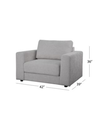 Elizabeth 2 Piece Stain-Resistant Fabric Oversized Armchair and Ottoman Set