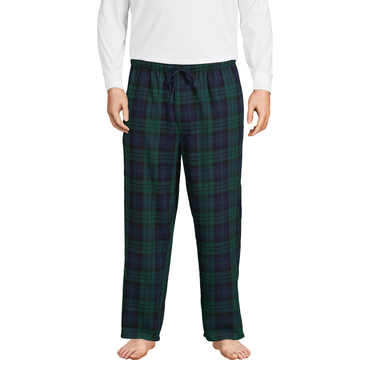 Big & Tall Flannel Pajama Pants - Rich red multi tartan