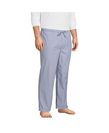 Lands' End Men's Tall Poplin Pajama Pants - Macy's