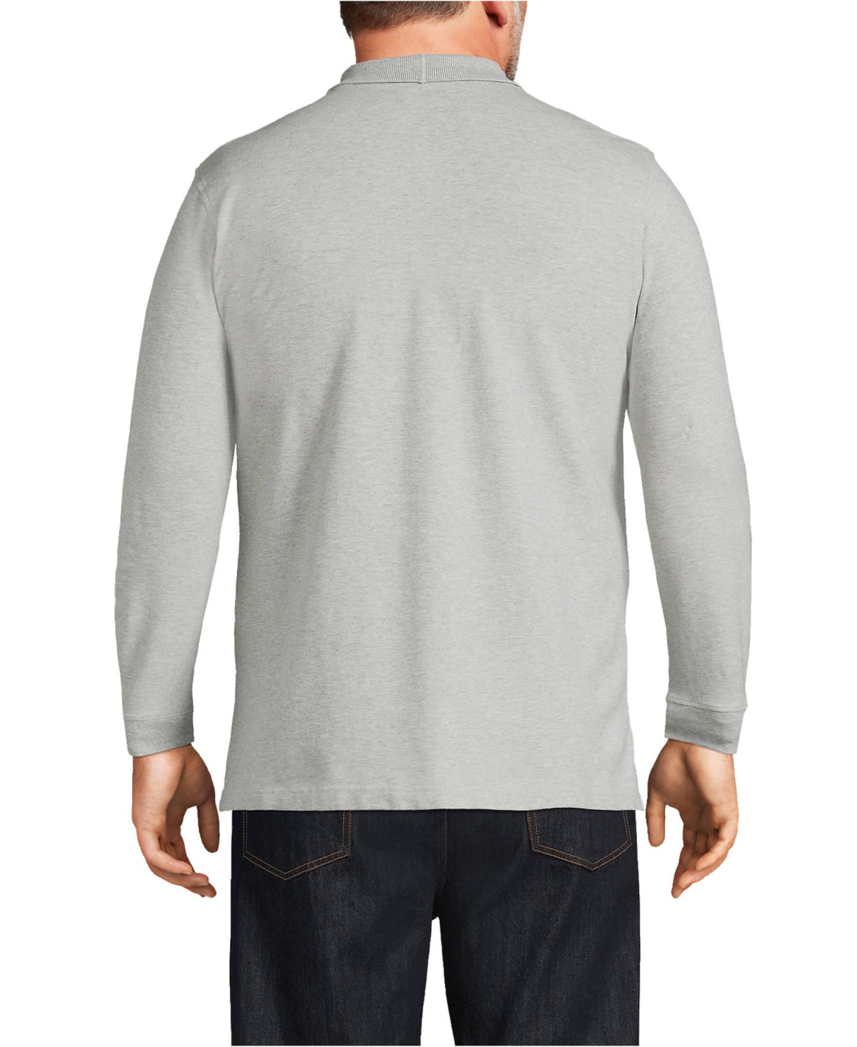 Lands' End Big & Tall Comfort First Long Sleeve Mesh Polo Shirt