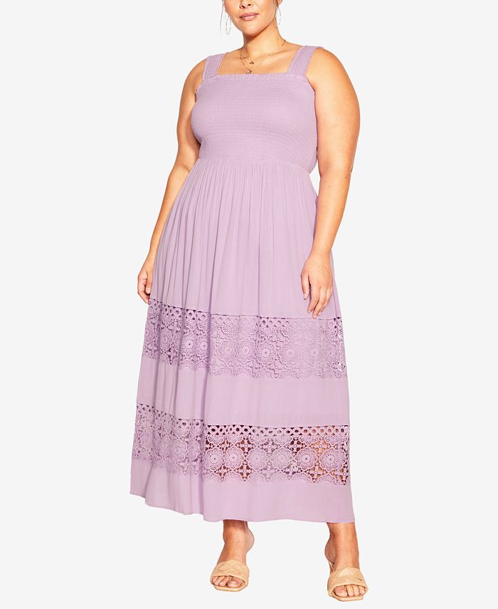 Macy's purple cheap dress plus size
