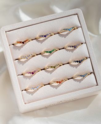 Faux Cubic Zirconia Birthstone Ring