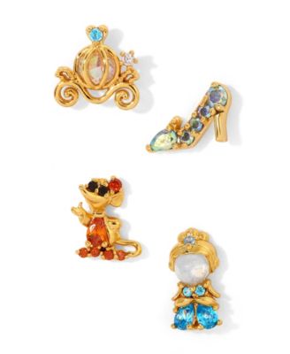 Girls Crew Disney 4 Pc. Set Single Mismatch Stud Earrings Collection In Gold