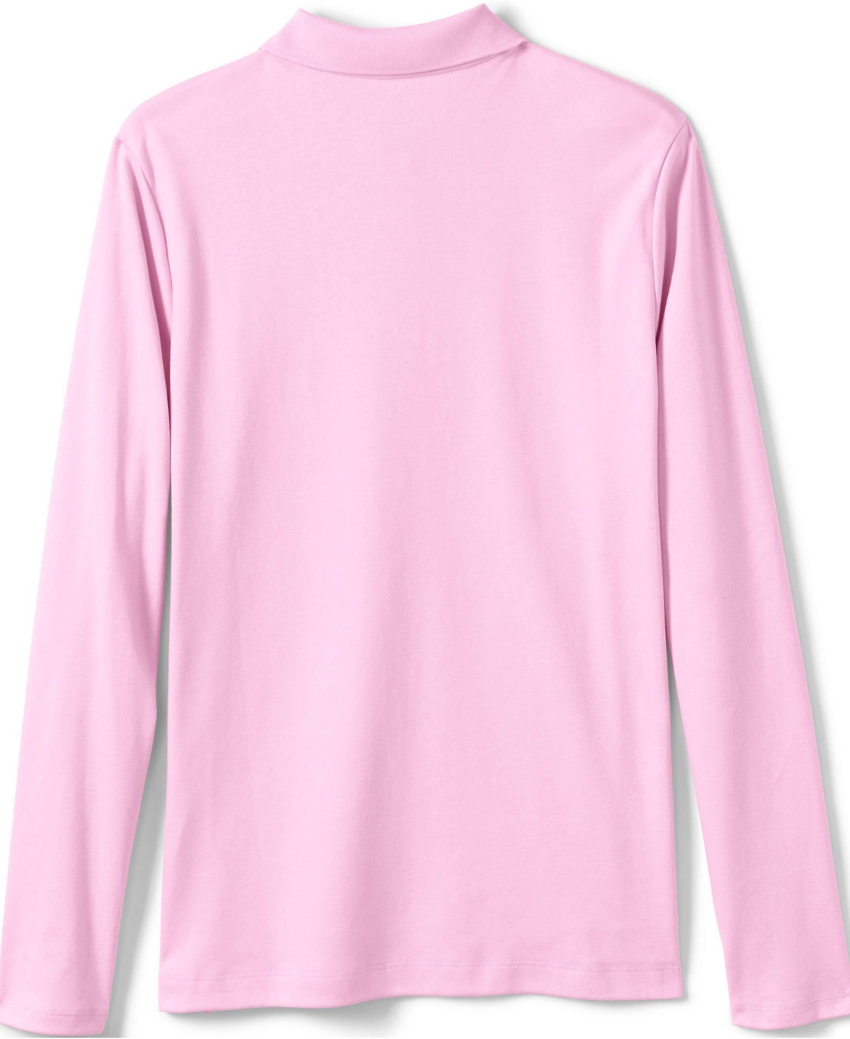 Lands' End Girls Long Sleeve Feminine Fit Interlock Polo Shirt