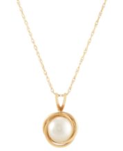 Yellow Gold Pearl Necklaces: Pearl, Diamond, Gold, Layered & More - Macy's