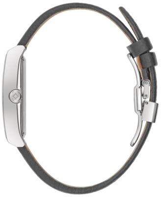 Men's Frank Lloyd Wright Robie House Gray Leather Strap Watch 31mm