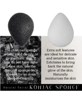 Natural Facial Konjac Sponge Duo Set