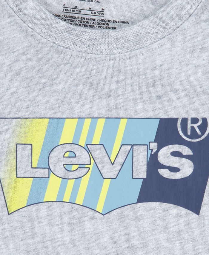 Levi's Little Boys Painted Stripe Batwing Short Sleeve T-shirt - Macy's