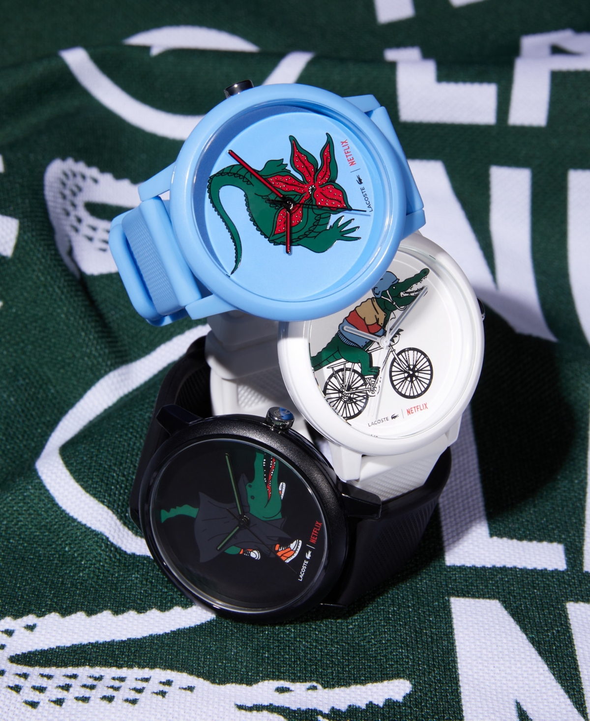 Lacoste Analogue Quartz Watch for Men Lacoste.12.12 x Netflix with White  Silicone Bracelet - 2011265 : Amazon.co.uk: Fashion
