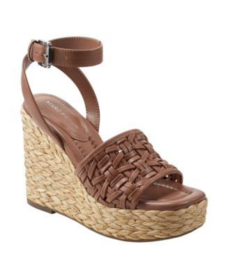 Marc Fisher Women's Godina Espadrille Square Toe Wedge Sandals - Macy's