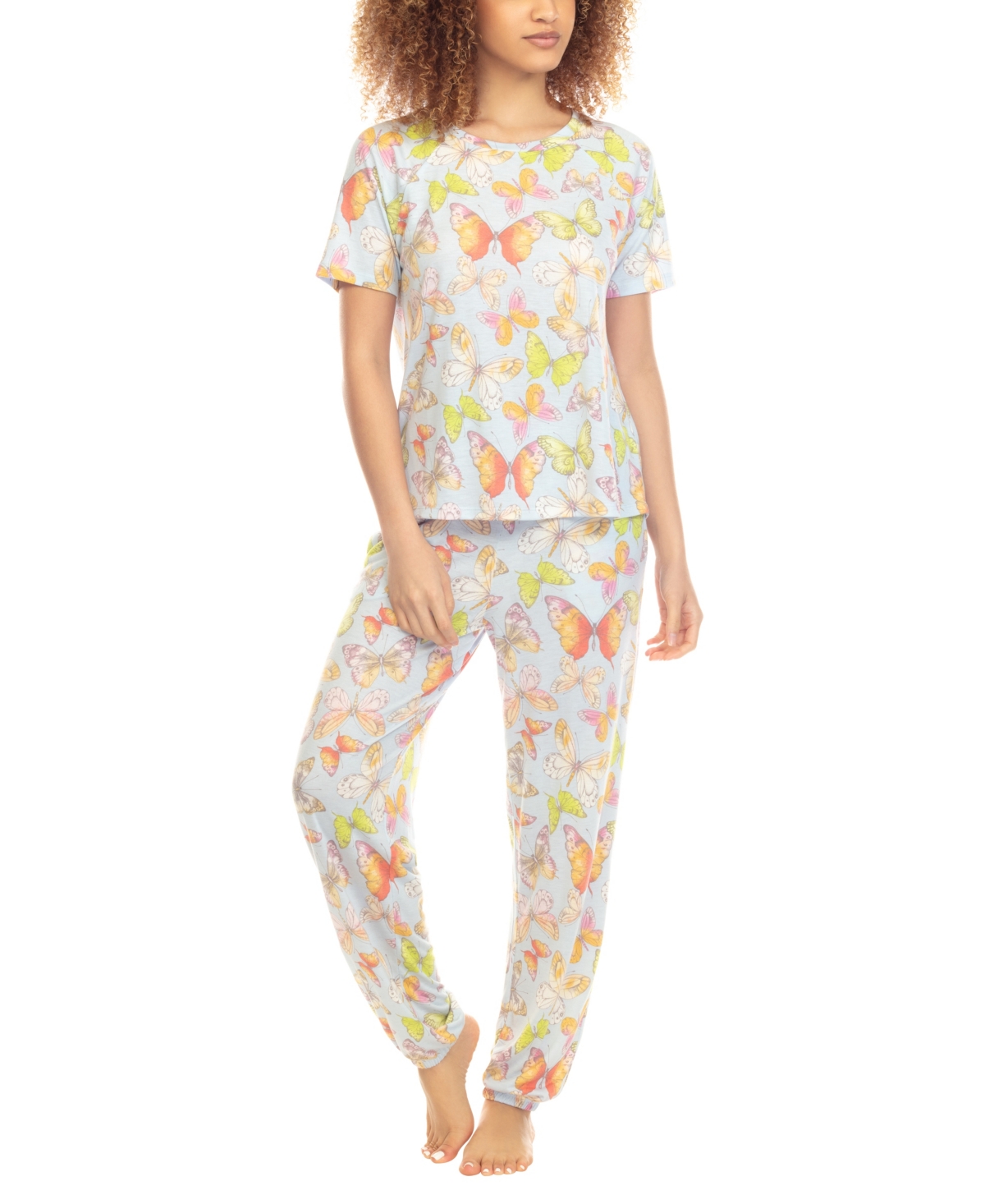 Honeydew Women's Sweet Escape 2 Piece Pajama Set In Picnic Butterflies
