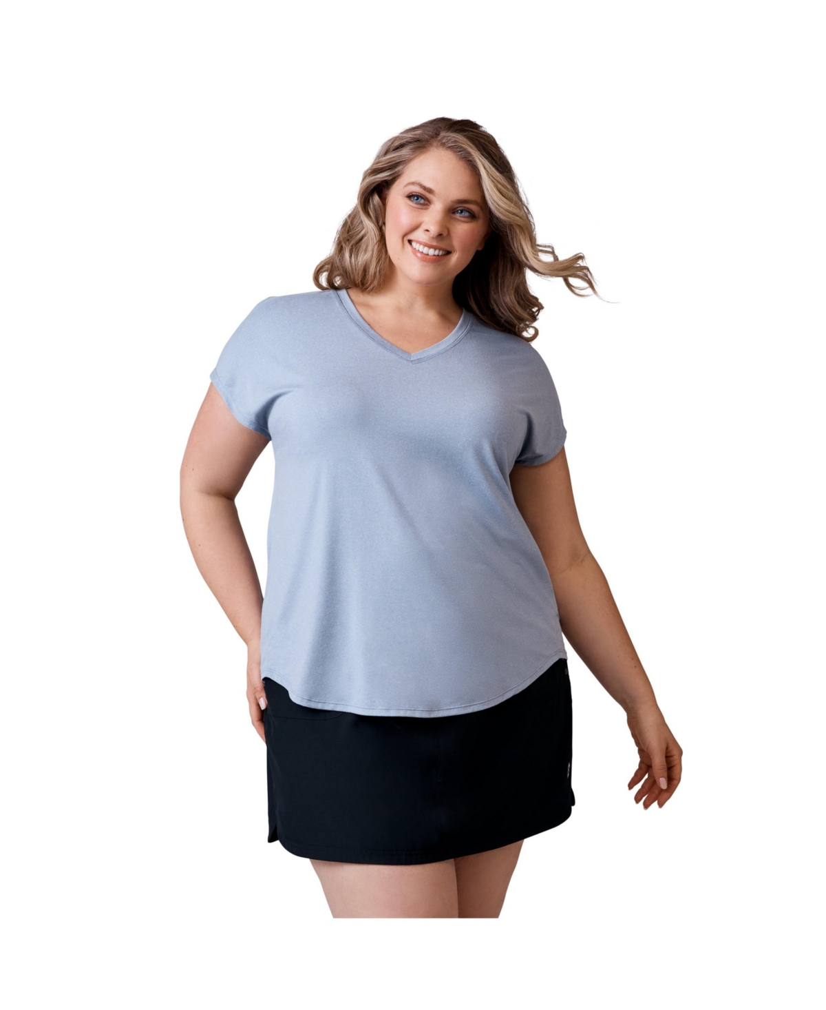 Plus Size Microtech Chill B Cool Tee - Grey