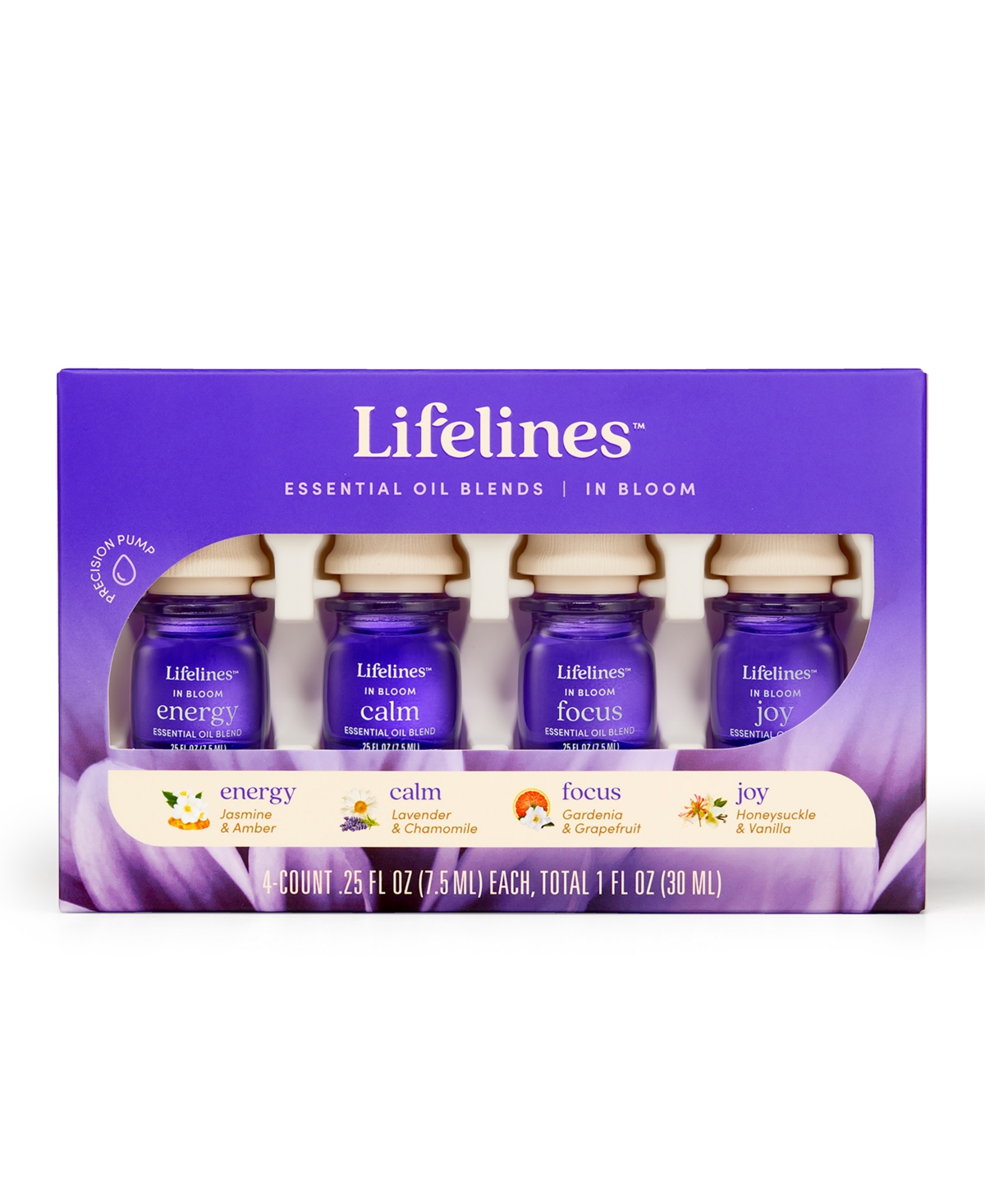 Essential Oil Blends - in Bloom, 4 Pack - Light Purple