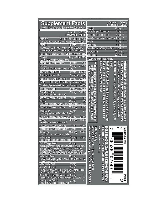 The Vitamin Shoppe Ultimate Man Multivitamin & Multimineral Energy