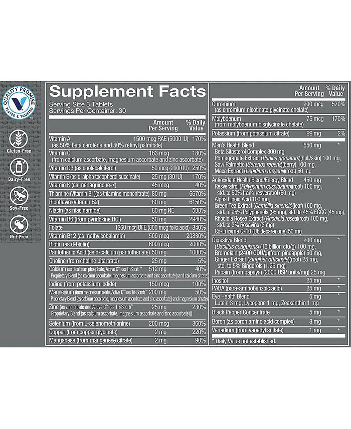 The Vitamin Shoppe Ultimate Man Gold Multivitamin & Multimineral