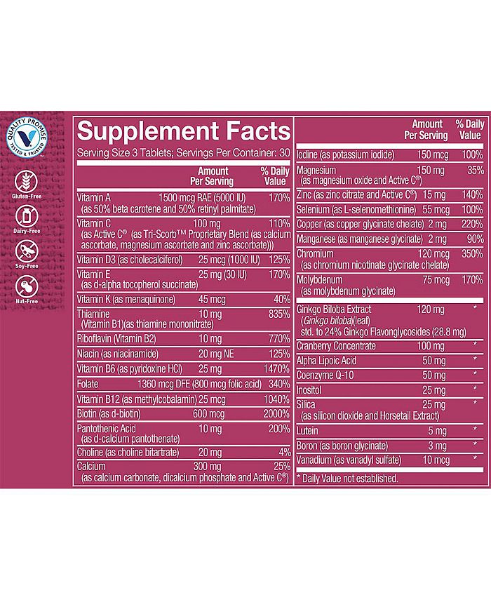 The Vitamin Shoppe Ultimate Woman 50+ Multivitamin & Multimineral Energy Production, Stress