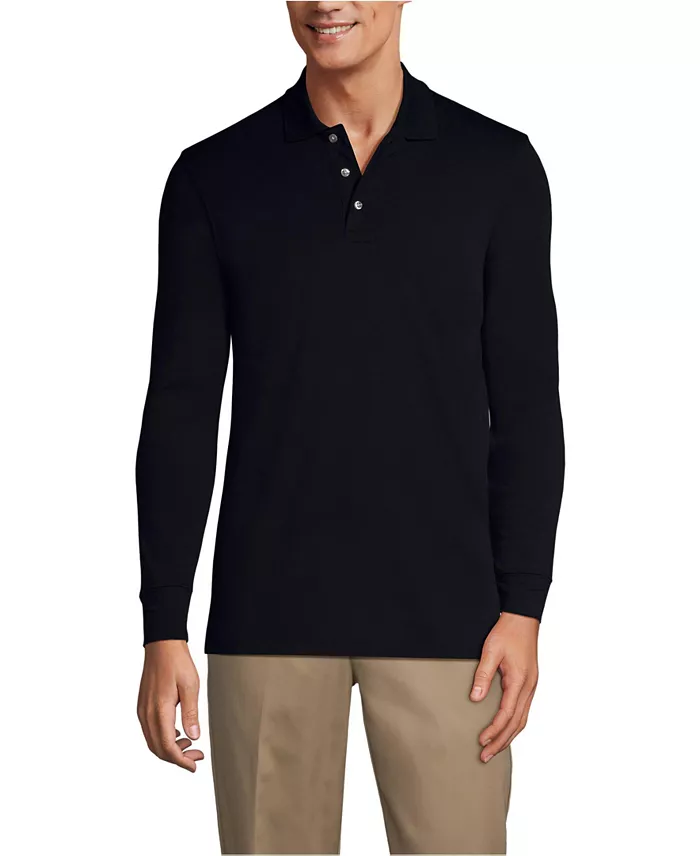 Men's School Uniform Long Sleeve Interlock Polo Shirt - thumbnail 7