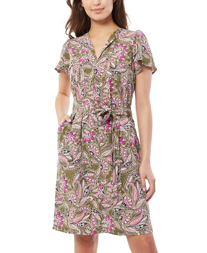 Jones New York Women's Flutter-Sleeve Utility Dress - Macy's