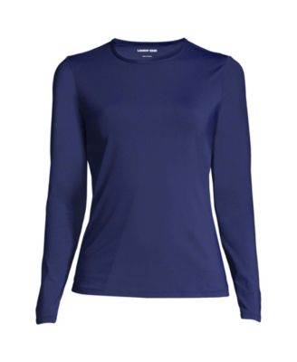 Women's Long Torso SunShade UPF 50 Long Sleeve Rash Guard Swim Tee