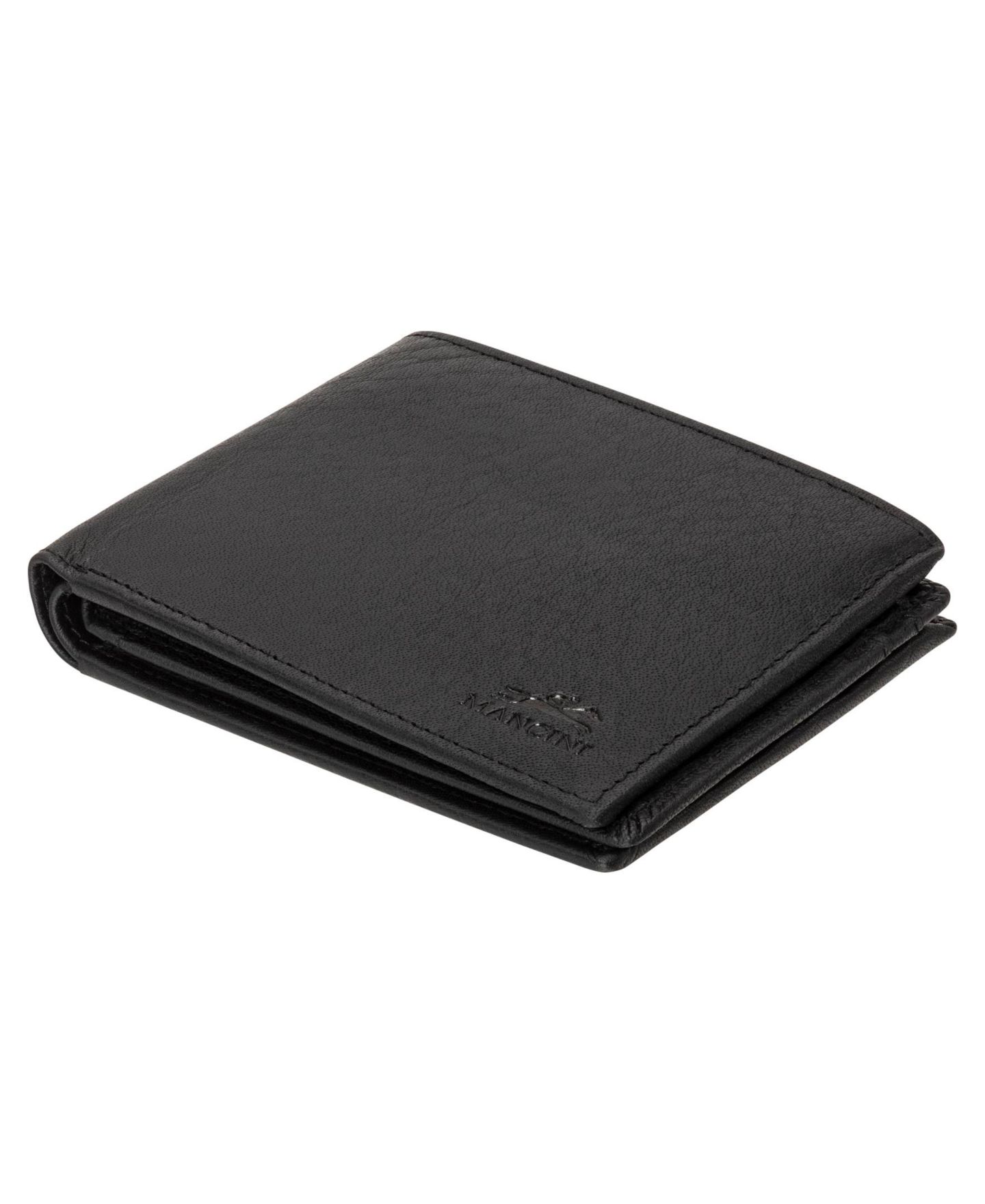 Мужской кошелёк Mancini Buffalo RFID Secure Center Wing Wallet with Coin Pocket, цвет: Чёрный — фото 6