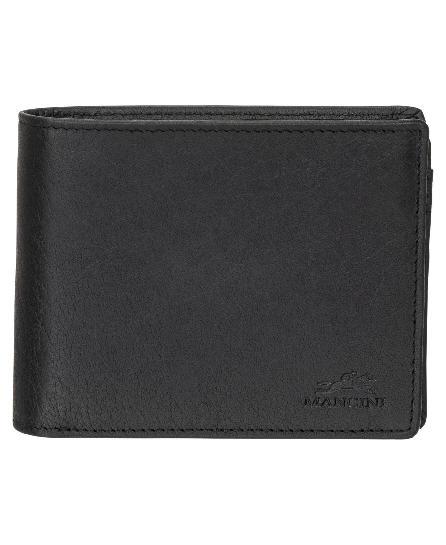 Мужской кошелёк Mancini Buffalo RFID Secure Center Wing Billfold Wallet, цвет: Чёрный — фото 1