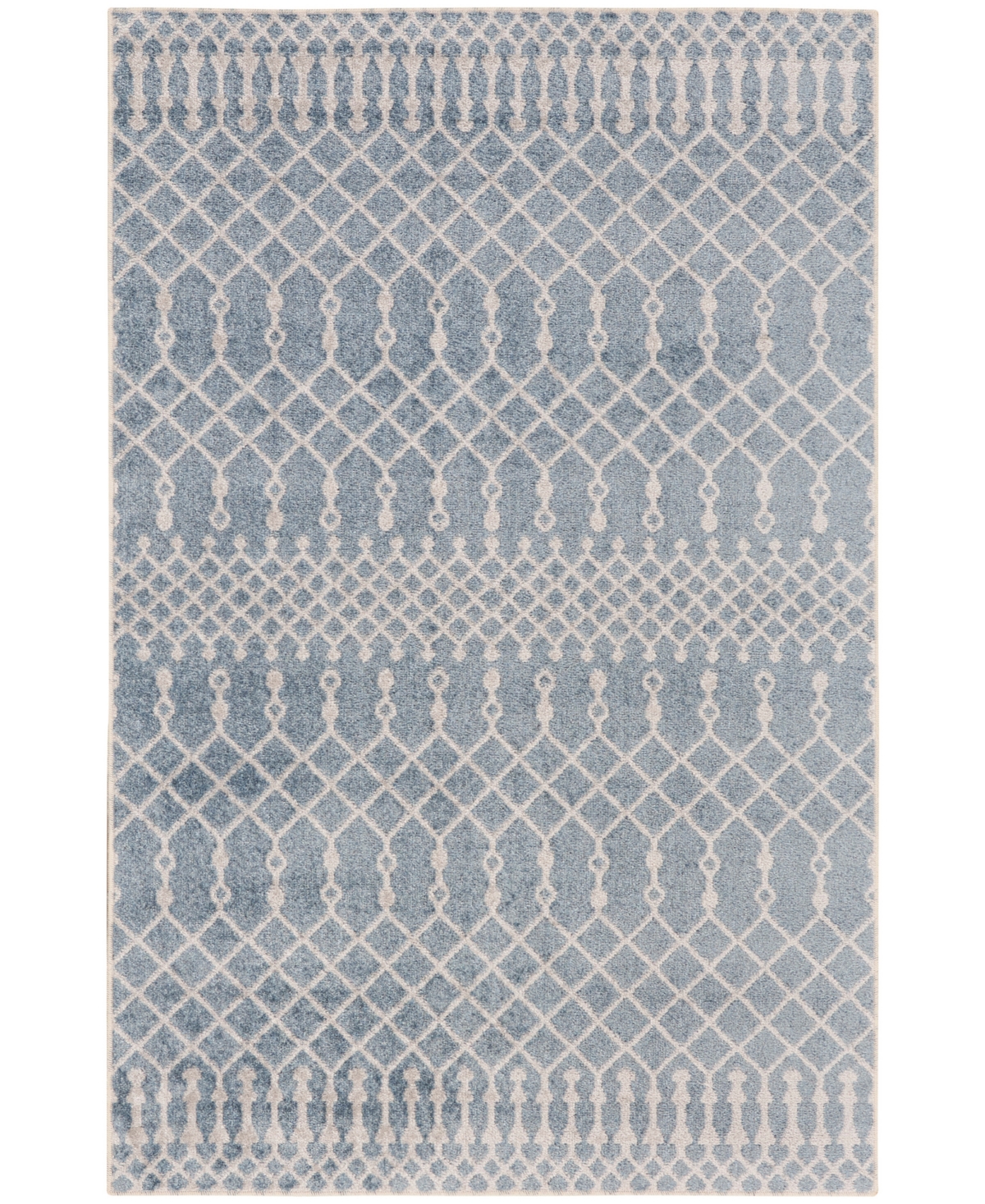 Nourison Astra Machine Washable Asw10 4' X 6' Area Rug In Blue