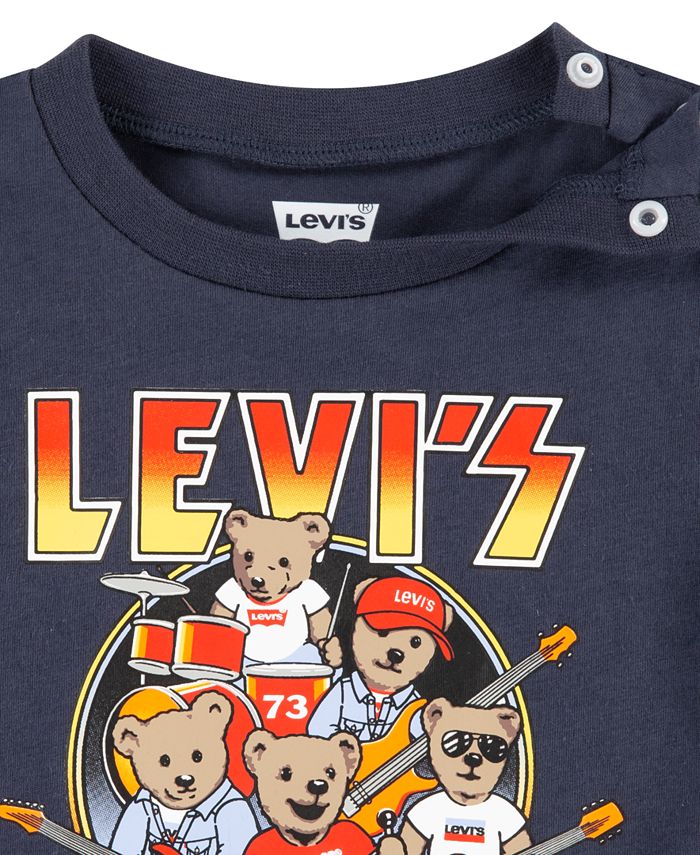 Levi's Baby Boys Rock and Roll Shirt and Denim Shorts, 2 Piece Set Macy's