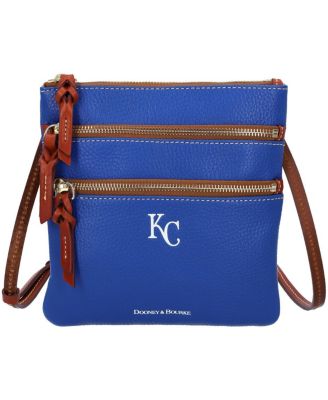 Kansas City Royals Dooney & Bourke Women's Pebble Triple-Zip Core Crossbody  Purse